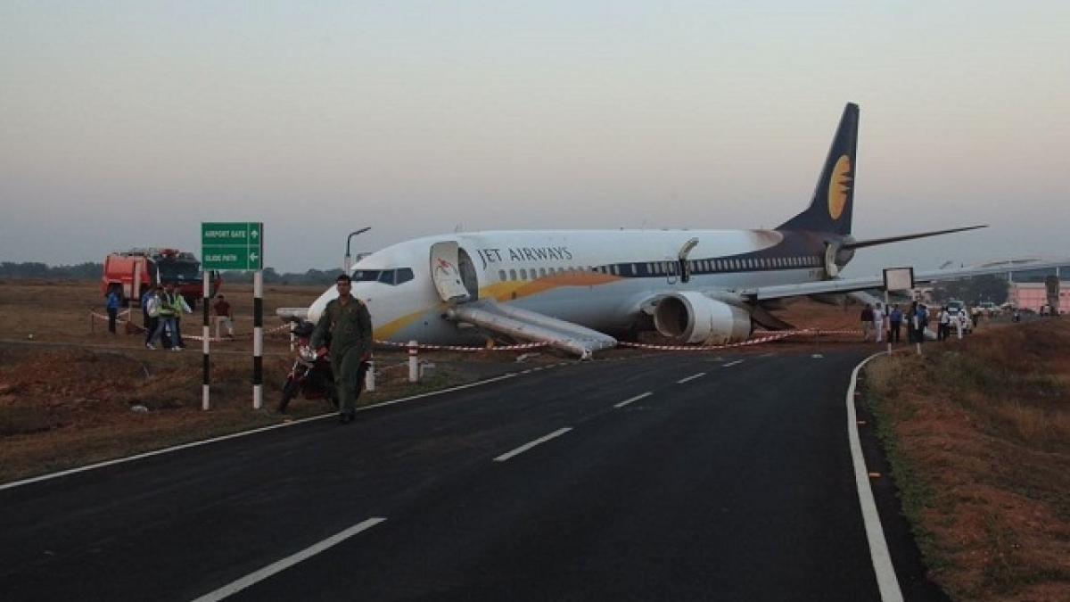 Jet Airways flight skids off runway in Goa; 15 passengers injured