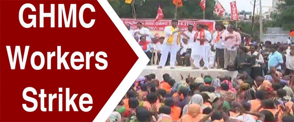 GHMC sanitation workers strike