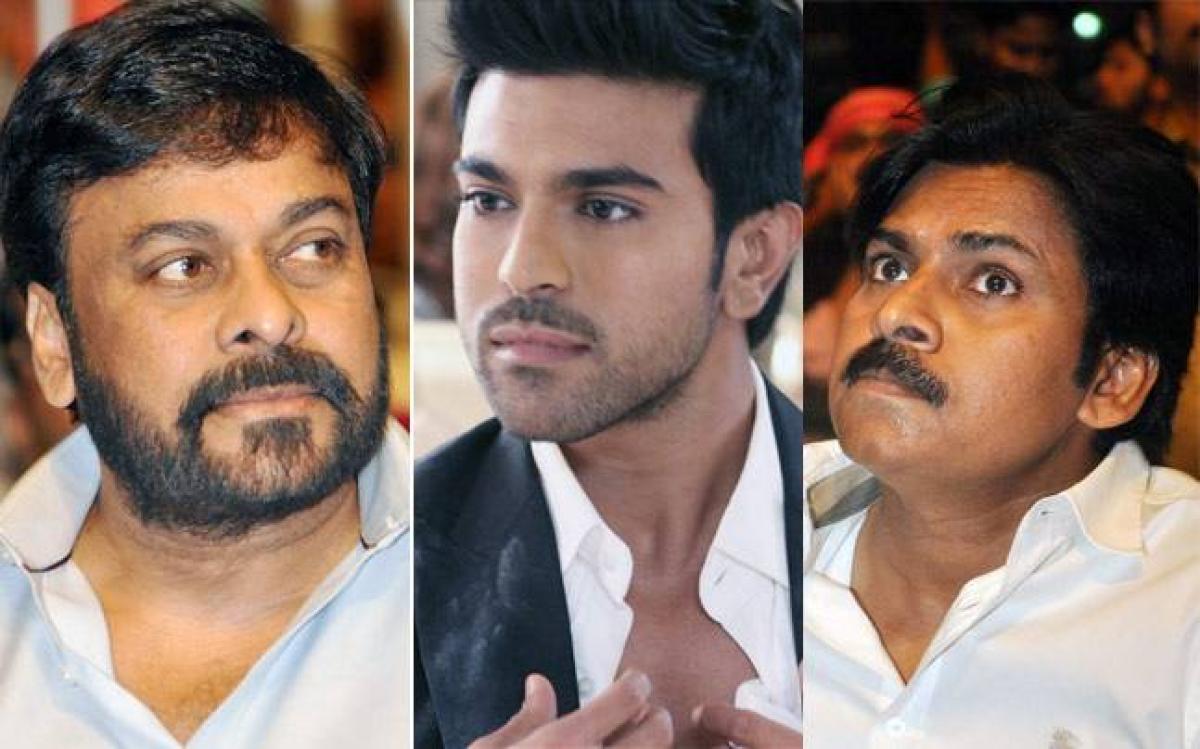 Chiranjeevi,Charan congraluted Pawan Kalyan on Katamarayudu teaser