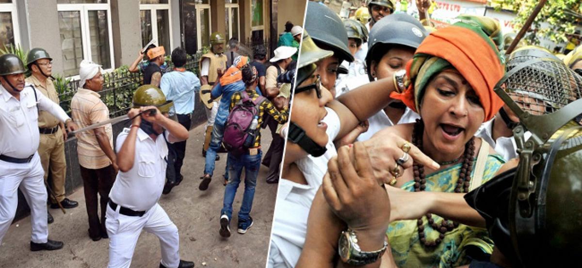 BJP workers, policemen injured as Kolkata turns into war zone during protest