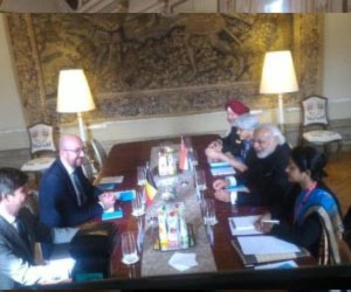 PM Modi hold talks with Belgian counterpart