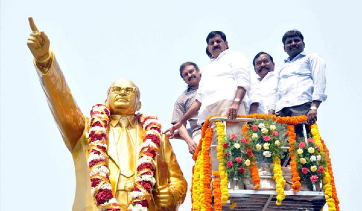 New statue of Dr Ambedkar unveiled at Kadapa Collectorate