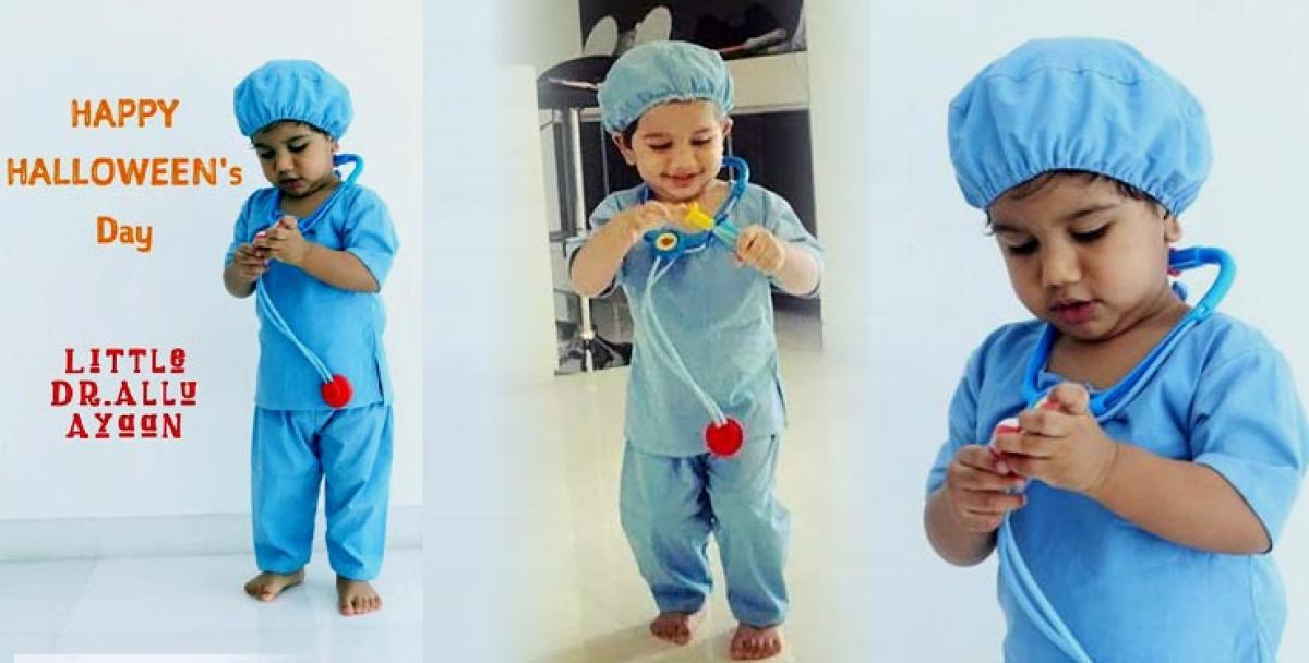 Pic Talk: Allu Arjuns son turns doctor for Halloweens