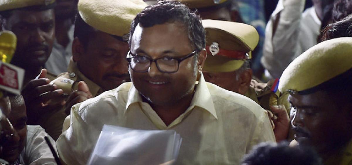 CBI raids Chidambaram, son