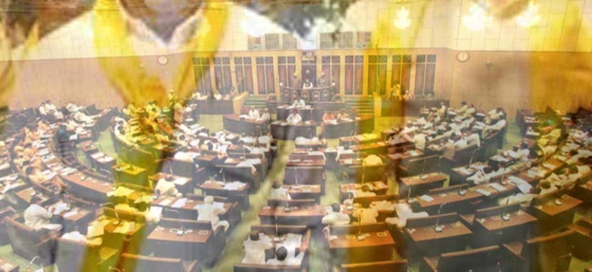 Telangana House:2 TDP MLAs suspended for interrupting Governors address