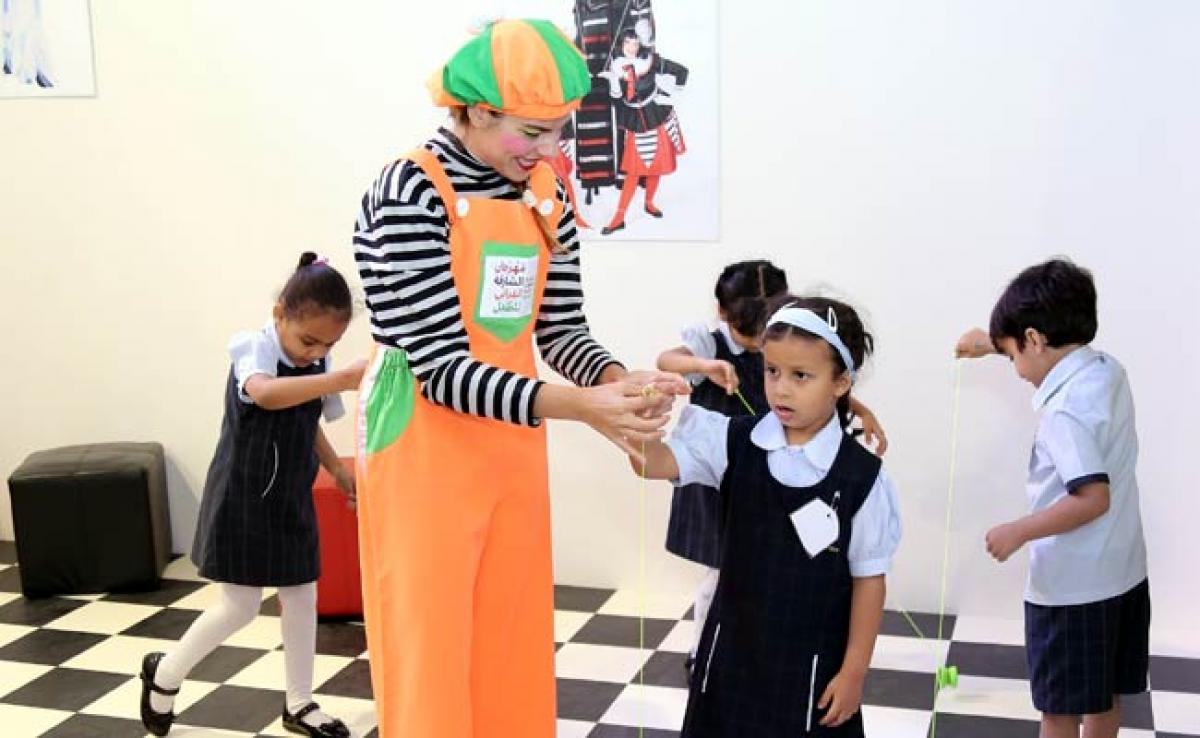 Visitors to Sharjah Children’s Reading Festival Learn Circus Skills