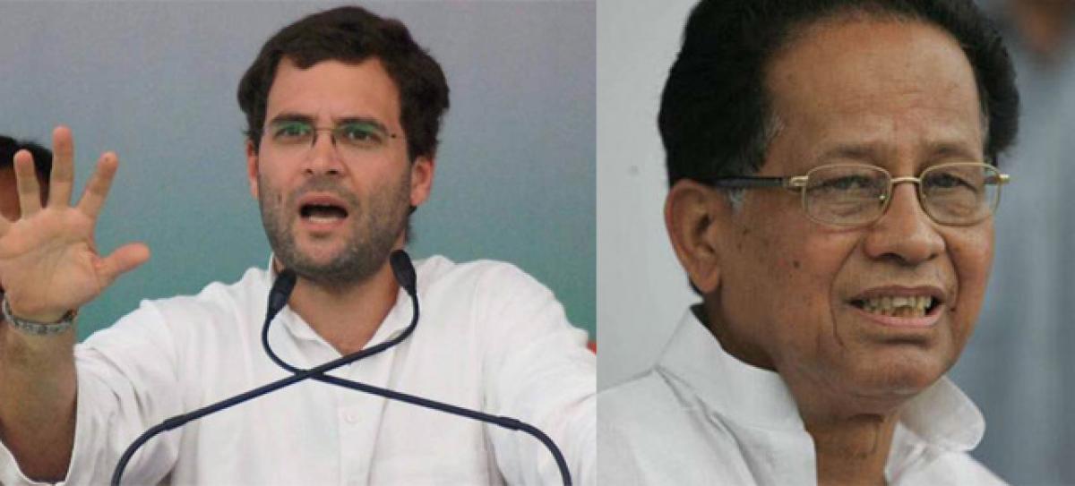 ​Rahul Gandhi heaps praises on Assam CM Gogoi