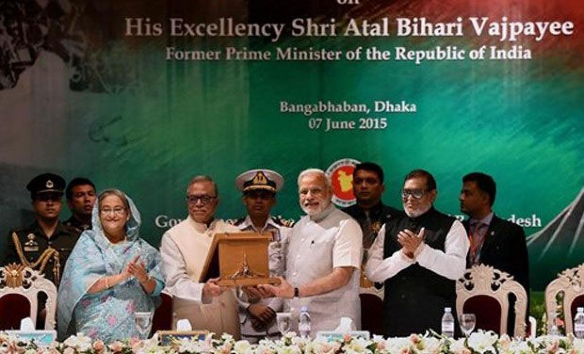 Narendra Modi receives Liberation Award of War Honour on behalf of ex-PM Atal Bihari Vajpayee