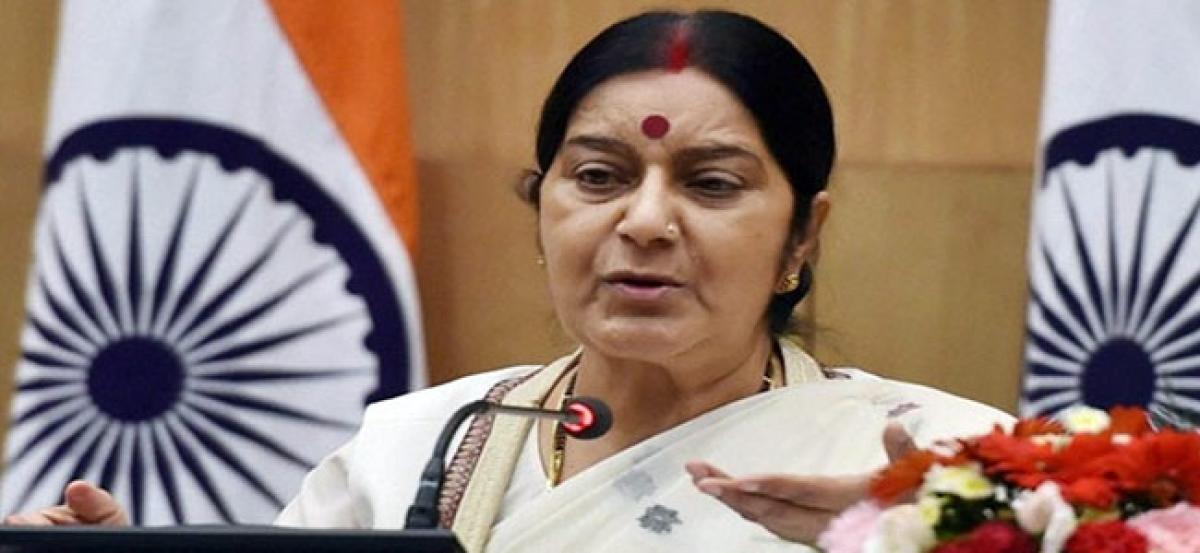 Indian shot at in US out of danger: Sushma