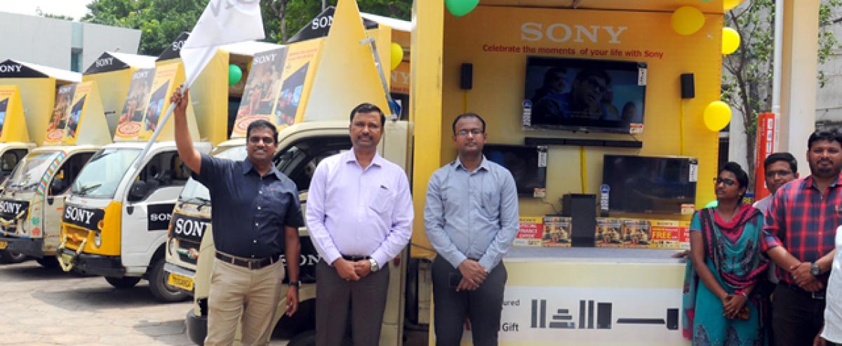 Sony flags off marketing vehicles