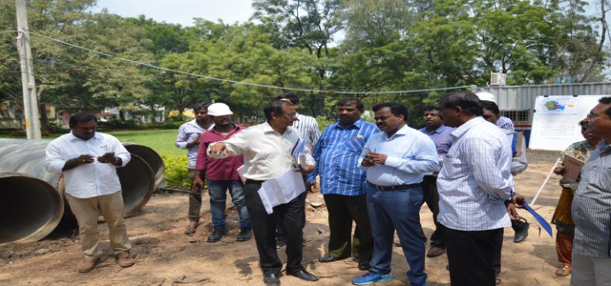HMWSSB inspects reservoirs construction
