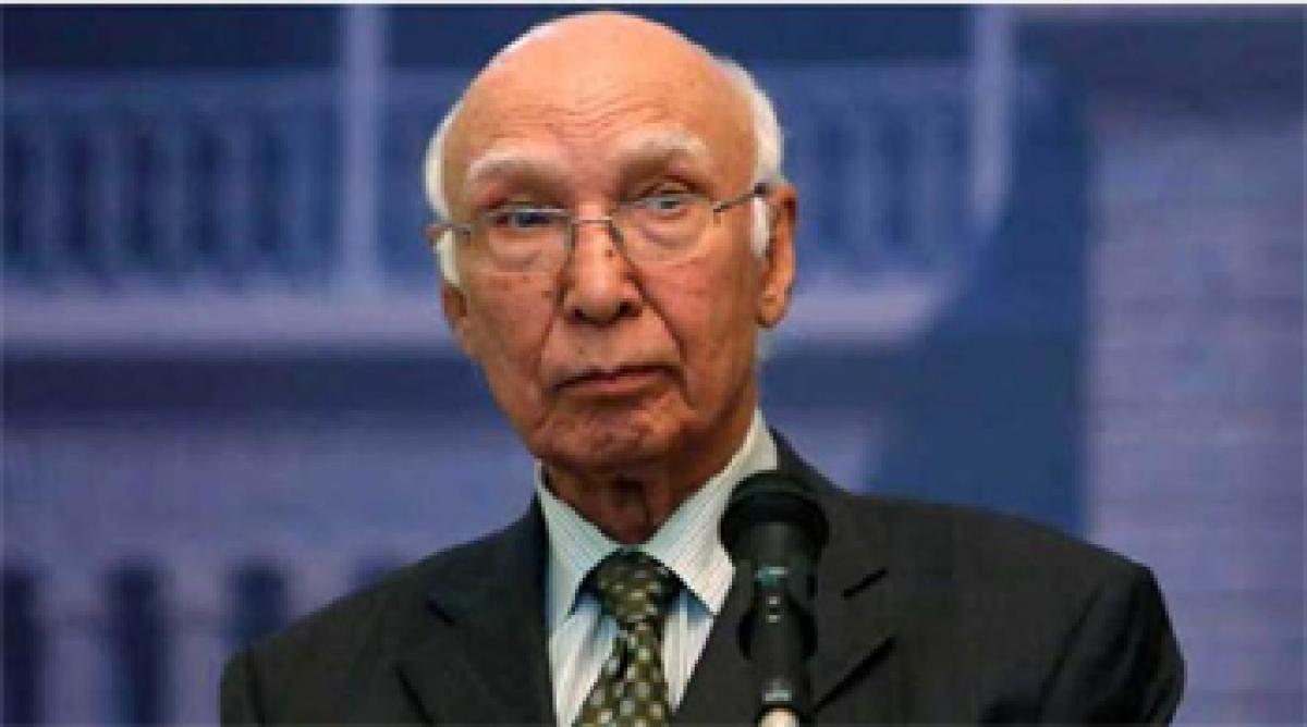 Indias policy towards Pakistan not positive: Sartaj Aziz