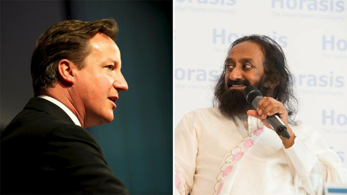 Cameron invites Sri Sri to address the House of Commons