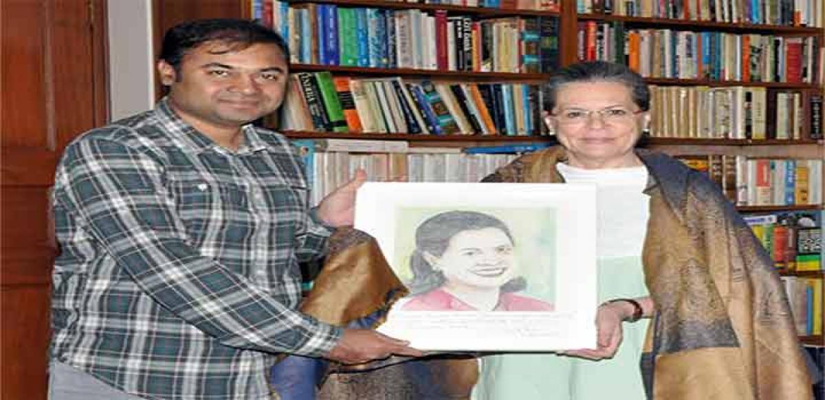 Telangana filmmaker calls on Sonia Gandhi