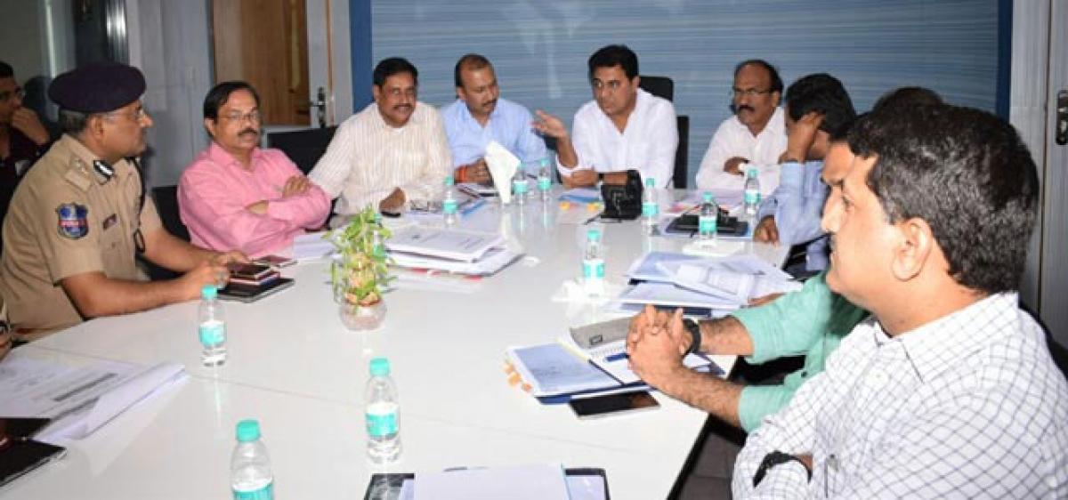 Work in perfect tandem: KTR to MAUD officials