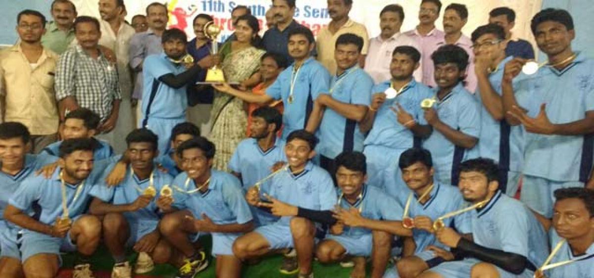 AP bags throw ball South Zone trophy