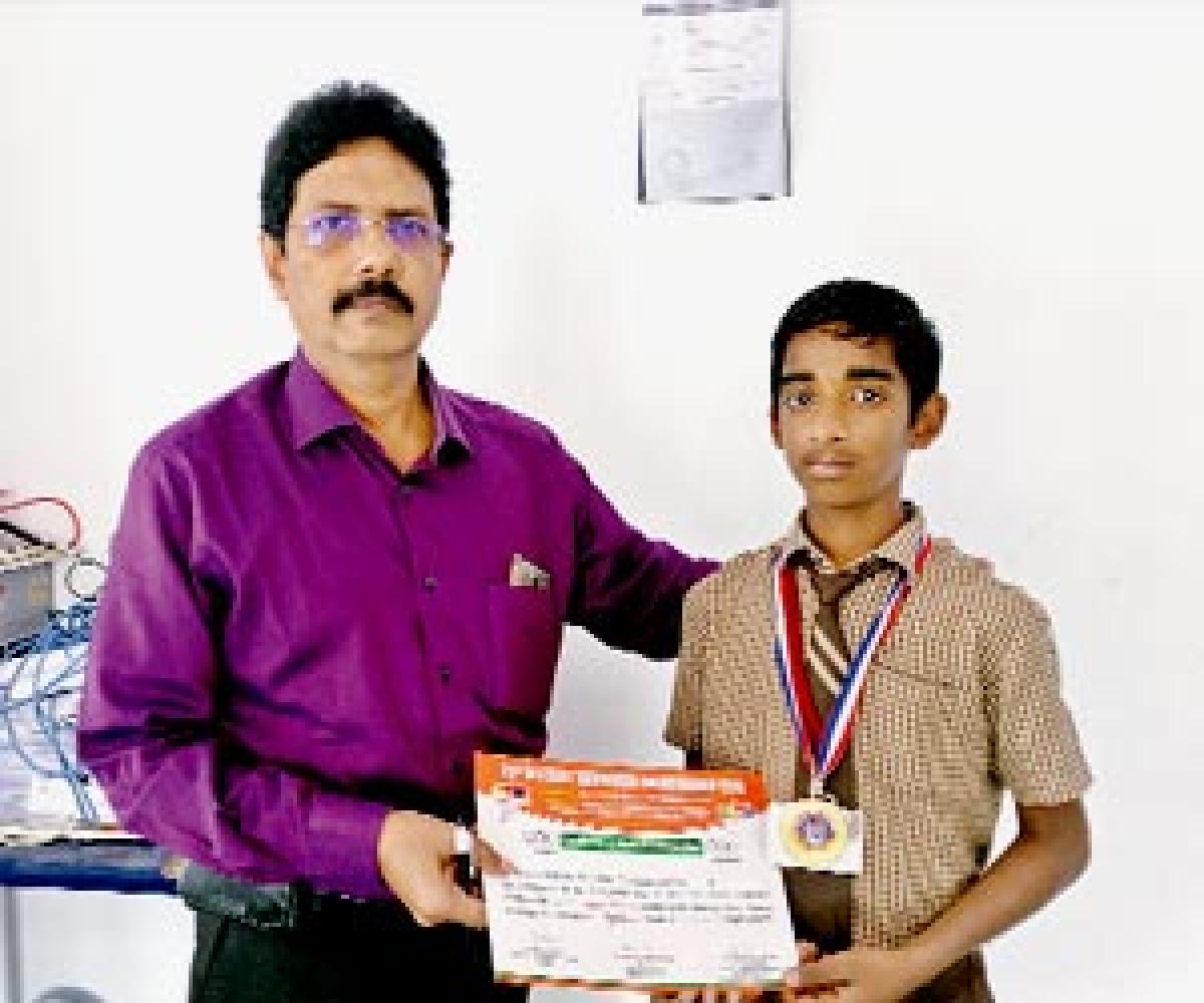 Class IX student Charan bags gold medal in Taekwondo C’ship