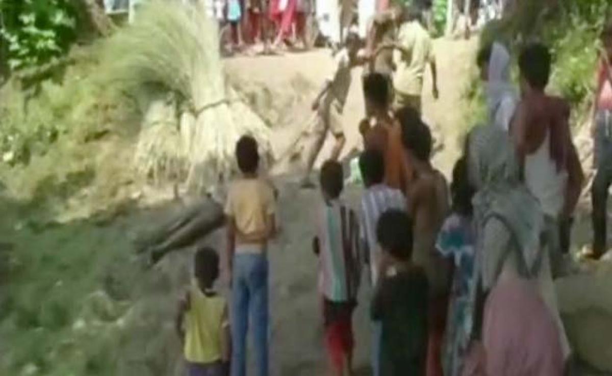 Bihar policeman dragged dead mans body around by rope