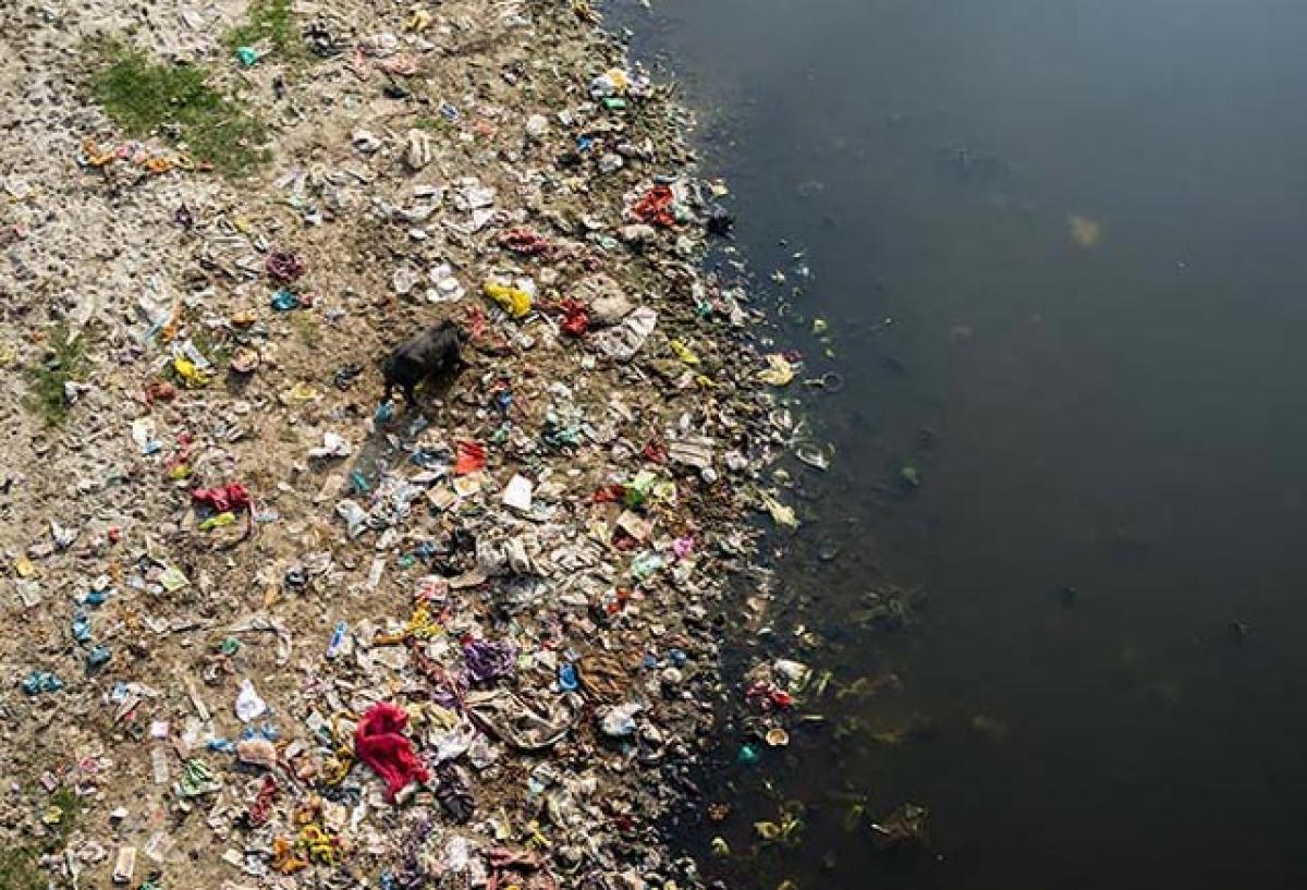 Delhi’s waste chokes Yamuna