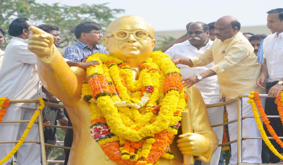 Commoners, leaders take part in Ambedkar Jayanthi fete