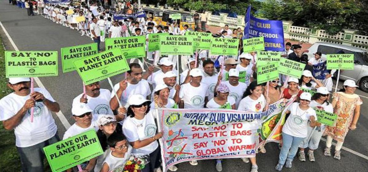 Rally against use of plastics, flexies taken out