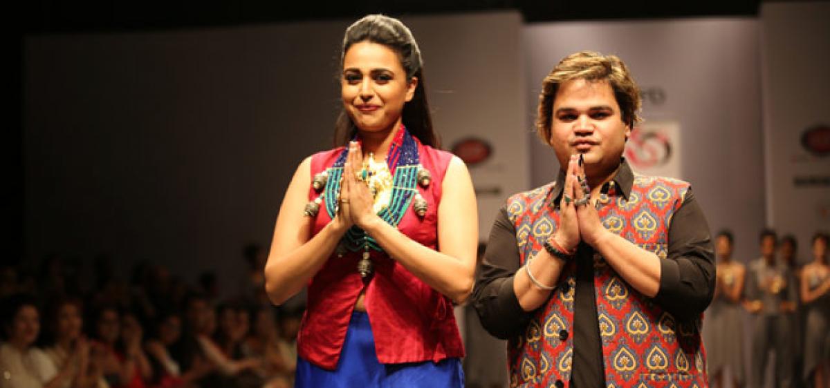 Swara Bhaskar’s empowering walk for Akassh Aggarwal
