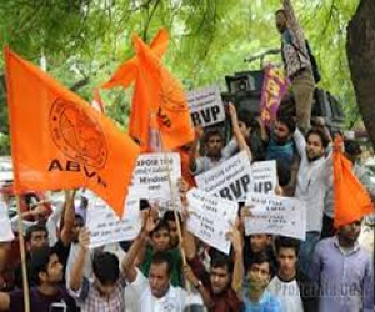 ABVP holds protest rally