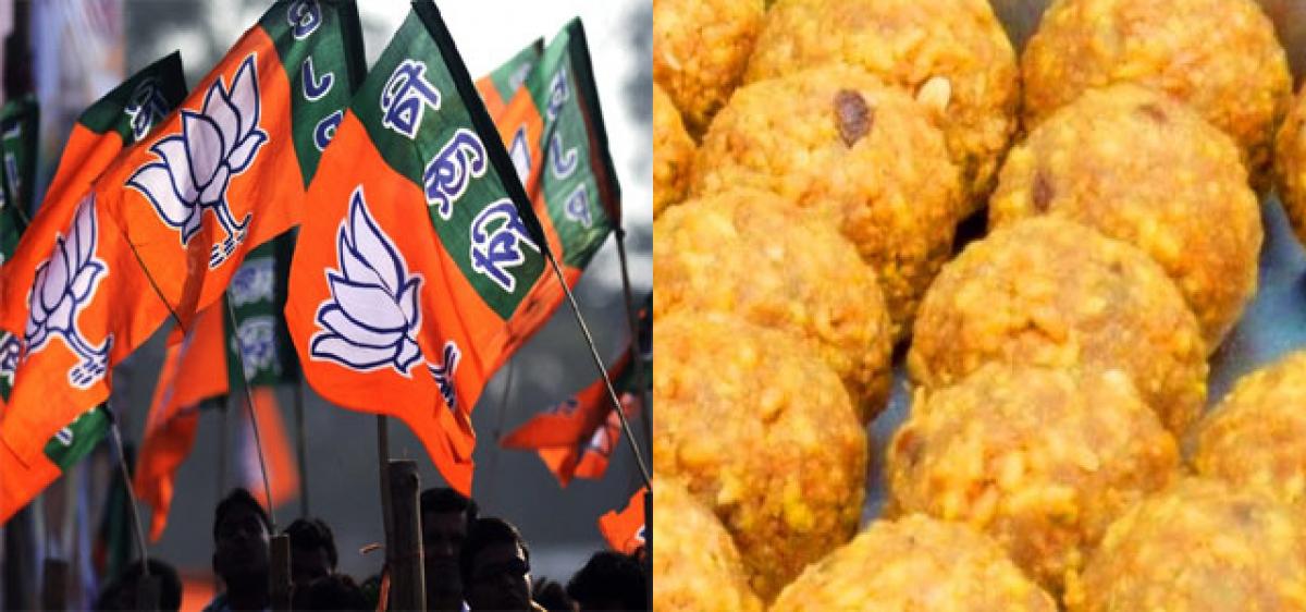 BJP flies in Tirupati laddoos to celebrate election victories