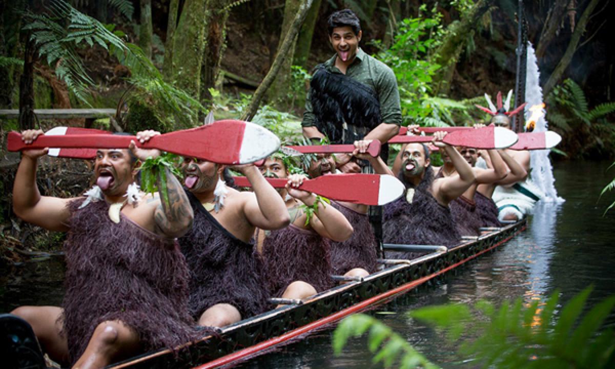 Sidharth dons Traditional Maori Cloak in Rotorua