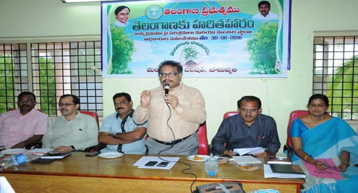 Massive tree plantation drive on July 3 in Nalgonda.