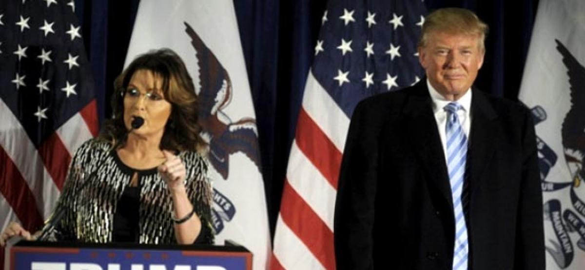 Sarah Palin backs billionaire real estate mogul Donald Trump