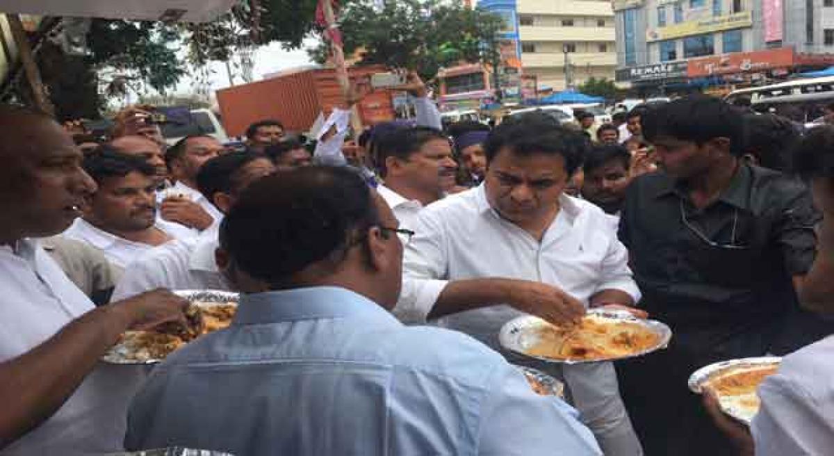 KTR relishes 5 meal