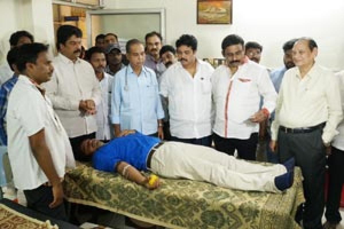 Blood donation camp held at Vasavya Nursing Home