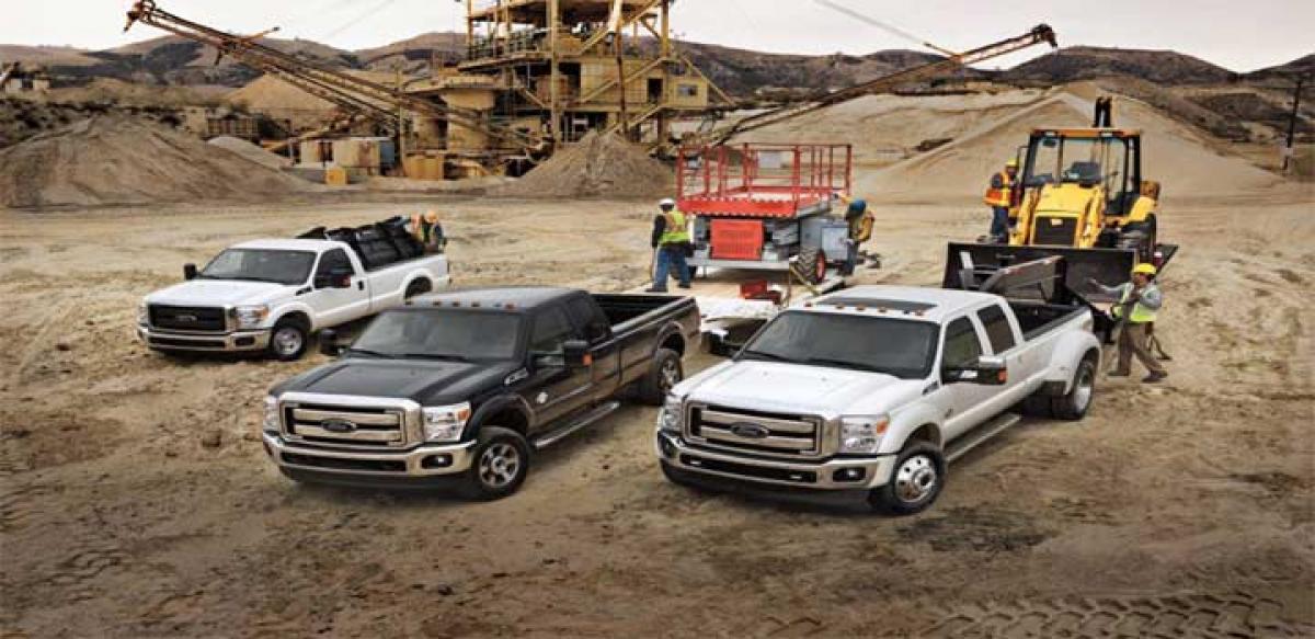 Ford unveils new super duty pickups