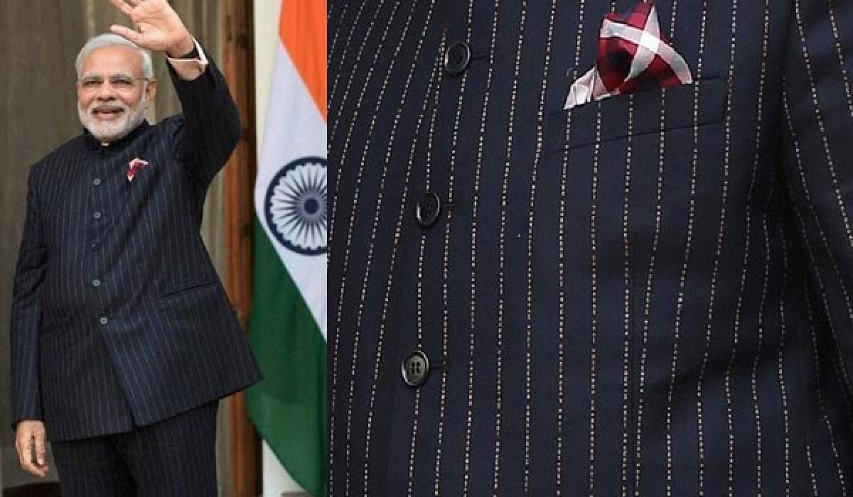 Modi's Fancy Pinstripe Suit Lands $694,000 At Auction : The Two-Way : NPR
