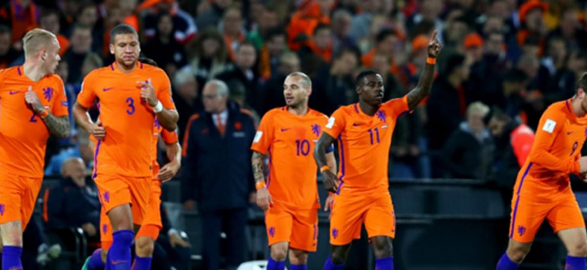 Netherlands scores 4-1, beats Belarus in 2018 World Cup qualifier