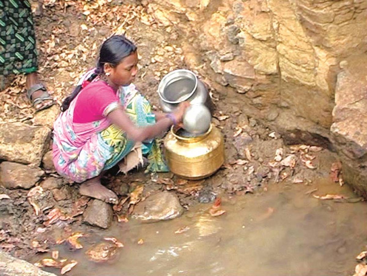 Parched throats seek drinking water