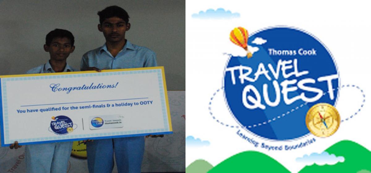 Teja Vidyalaya lads win Thomas Cook travel quiz