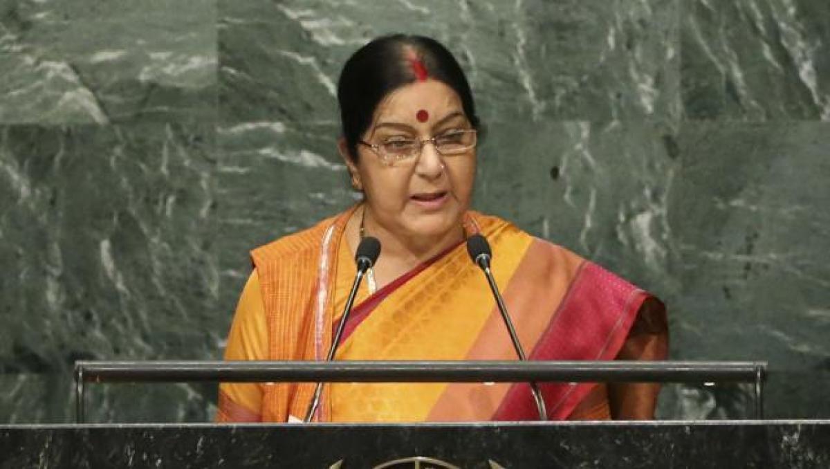 Kashmir will always remain an integral part India: Sushma Swaraj tells Pak