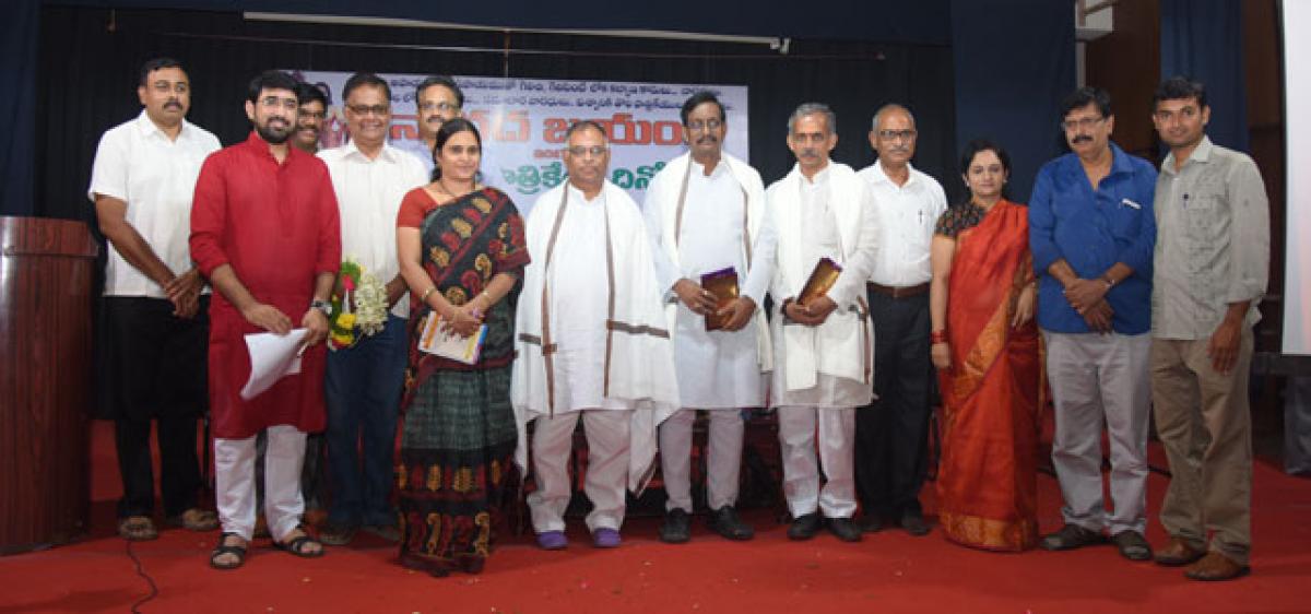 Scribes honoured on Narada Jayanthi