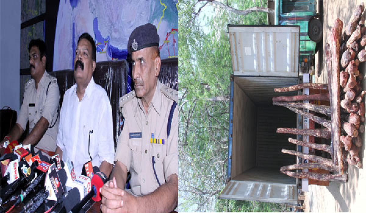 Red sander logs worth Rupees 2 crores  seized