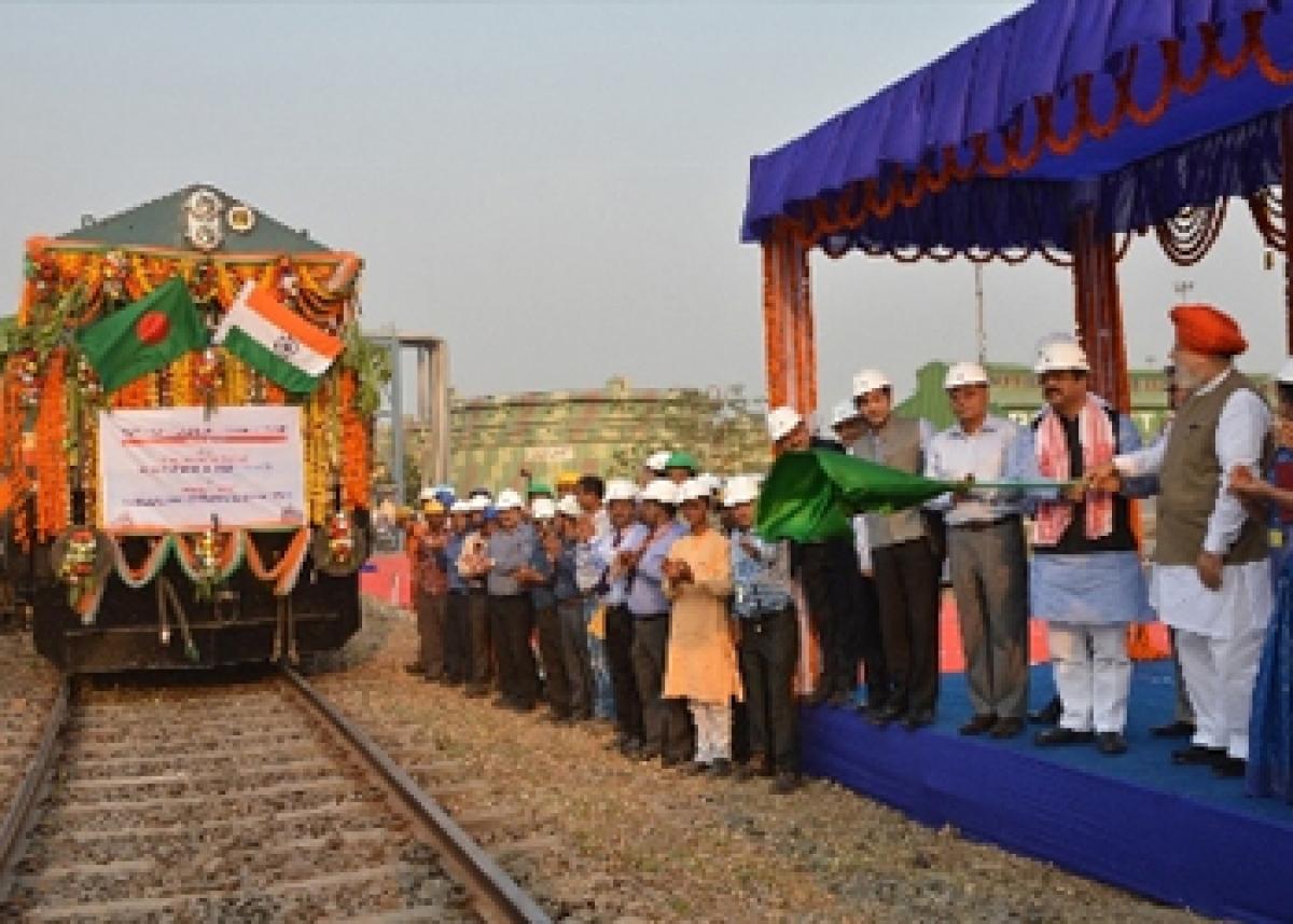 Pradhan flags off goodwill rail consignment of high speed diesel from Siliguri to Bangladesh