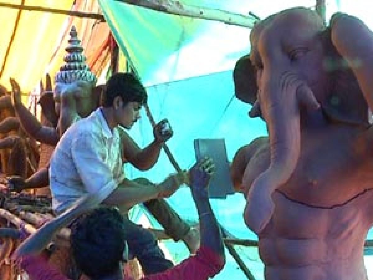 Clay Ganesh idols in demand