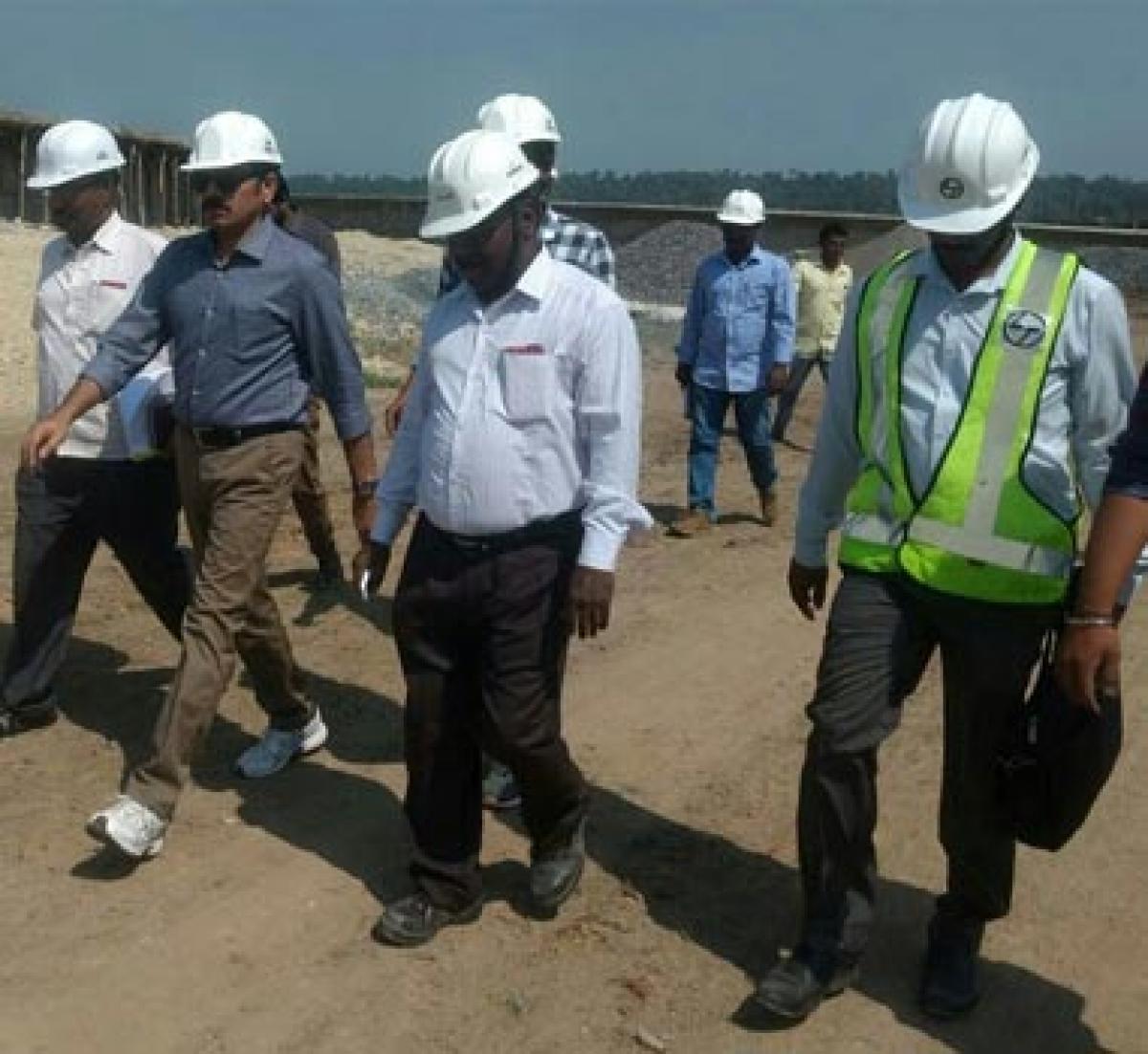 Collector inspects Bhagiratha works