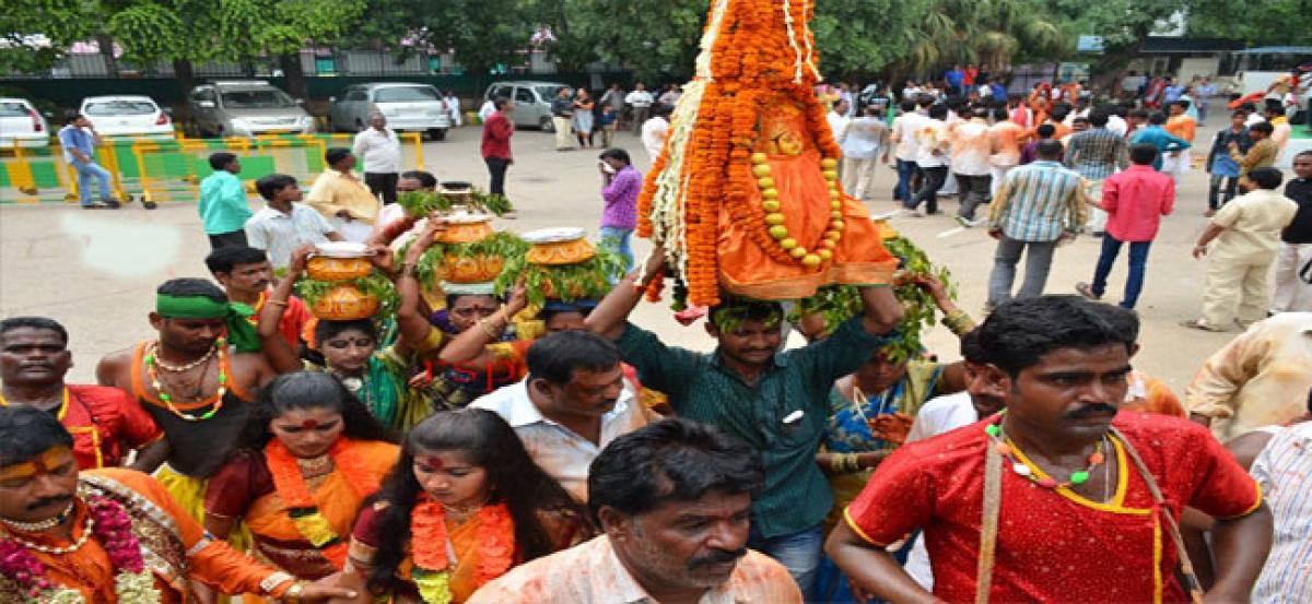 Bonalu festivities at Telangana Bhavan