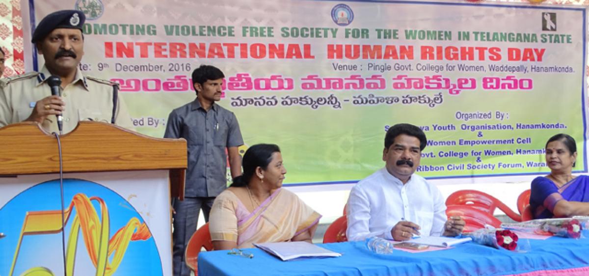 Protection of human rights is crucial to uphold women rights: Commissioner Sudheer Babu