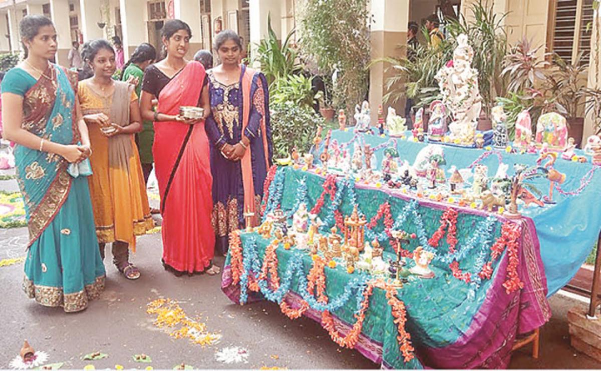 Students celebrate Sankranti