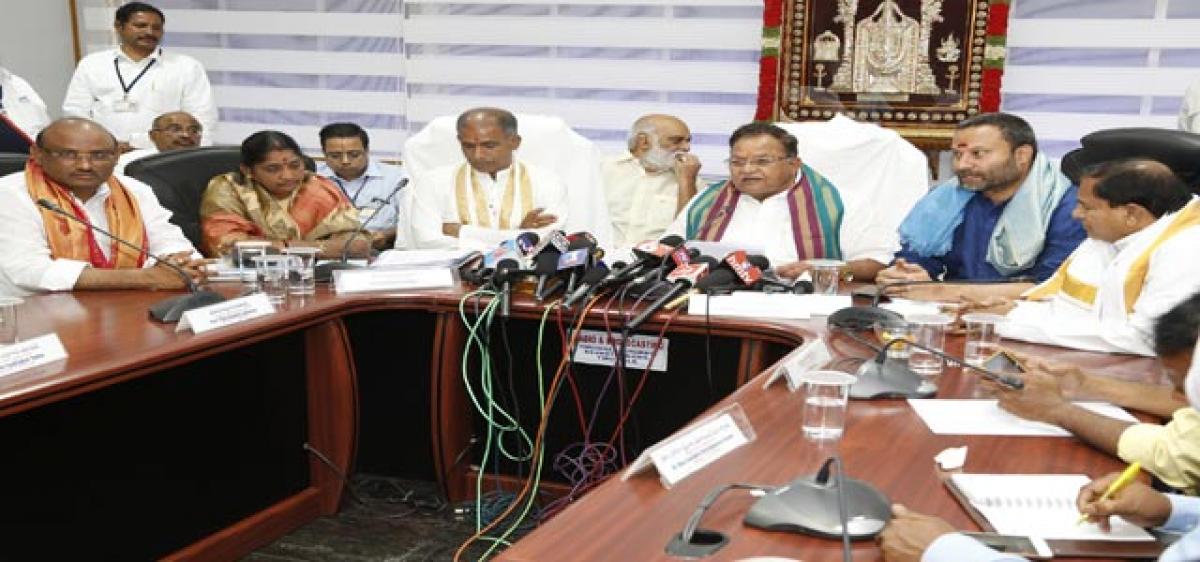 TTD approves ` 2,858 cr annual budget