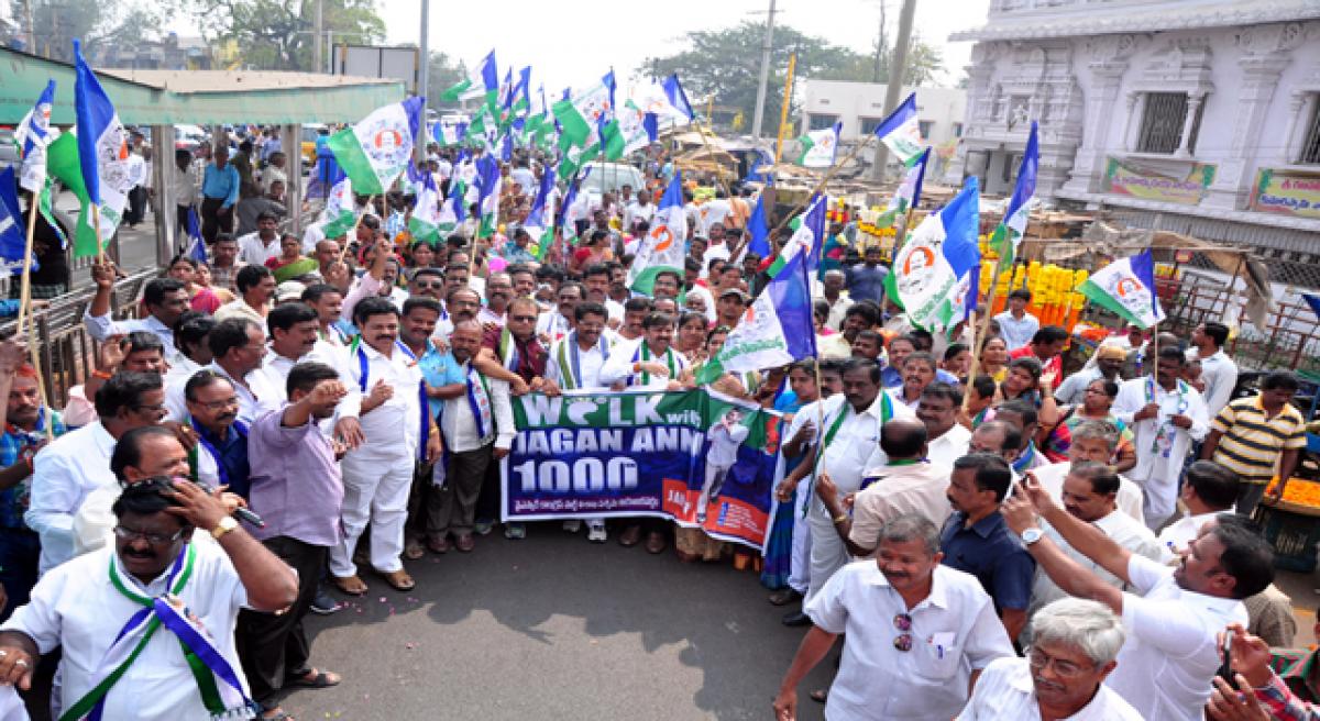 YSRCP leaders organise Walk with Jagan