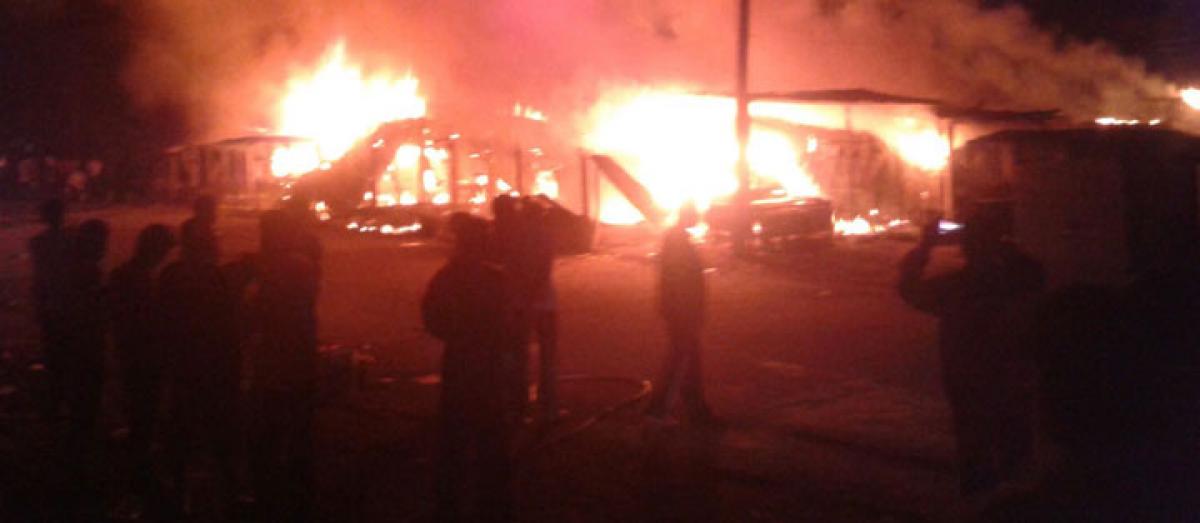 15 shops gutted in Dharmapuri